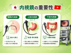 内視鏡検査、ハノイ、日系クリニック、大腸検査、胃カメラ